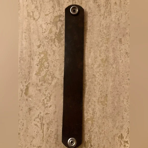 Brown with Blue Flowers Leather Bracelet Western Snap Nature Inspired Cabincore - Picture 5 of 10